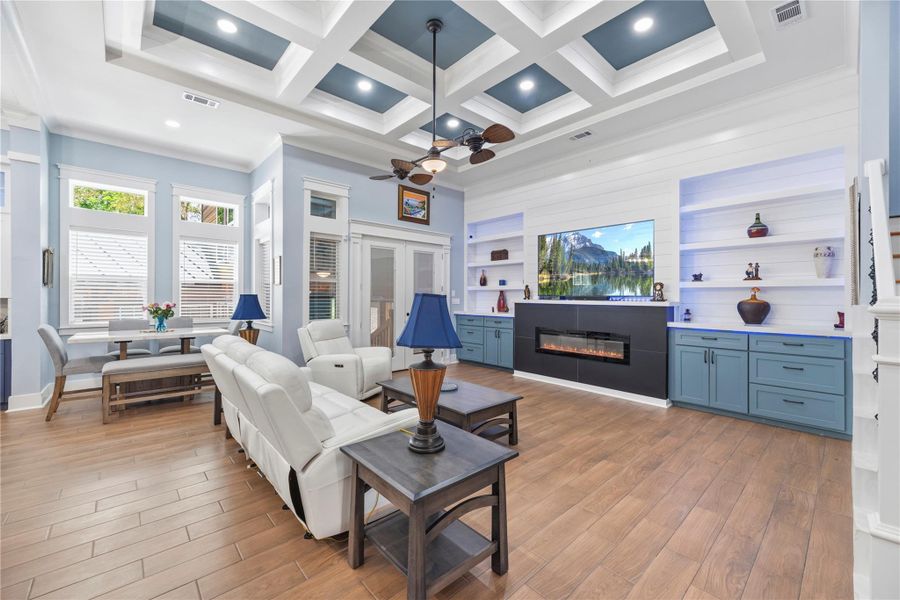 Filled with natural light and refined architectural details, this inviting retreat offers seamless flow.
