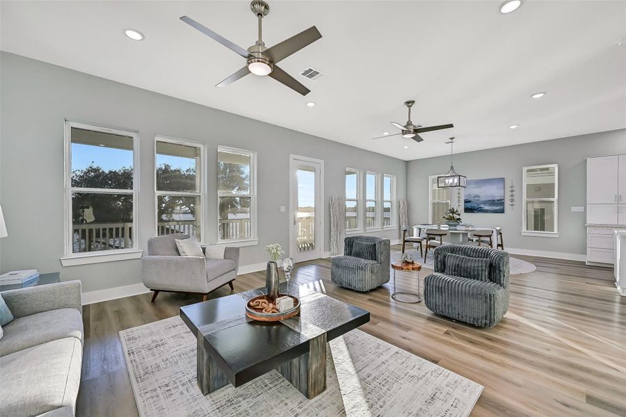 Furnished interior view inside a new home in , Galveston (Image 8).
