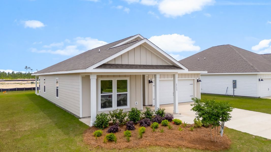 Representative exterior photo of a completed home built from the The Riverside by D.R. Horton in Liberty, Panama City, FL (Image 2).