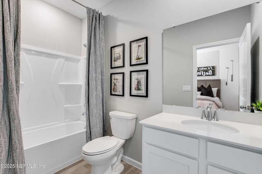 Furnished interior view inside a new home in Granary Park: Granary Park 50s, Green Cove Springs (Image 33). Furnished interior view inside a new home in Granary Park: Granary Park 50s, Green Cove Springs (Image 33).