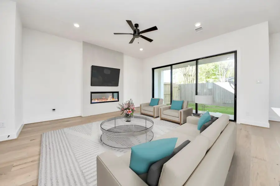 Furnished interior view inside a new home in Caywood Place, Houston (Image 8). Furnished interior view inside a new home in Caywood Place, Houston (Image 8).