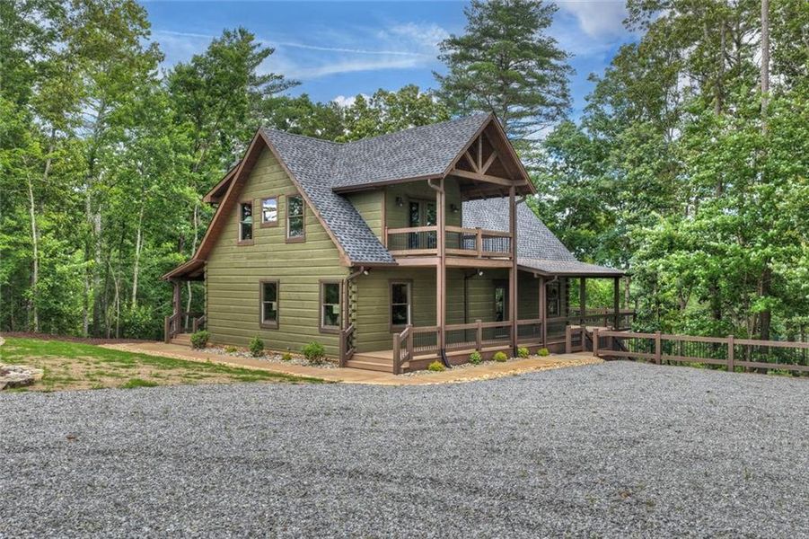 Front exterior of a new home in , Ellijay, GA, highlighting curb appeal (Image 25).