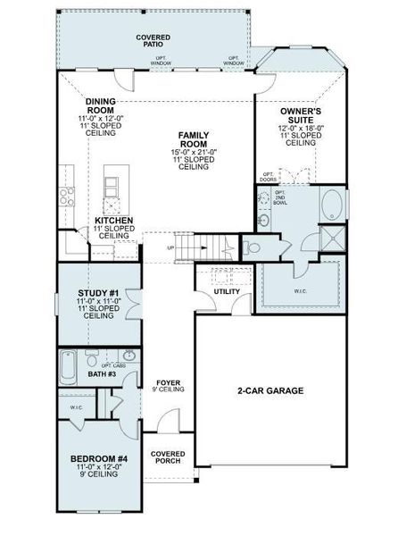 2D floor plan layout of this home in Sorella, Tomball, TX (Image 3). 2D floor plan layout of this home in Sorella, Tomball, TX (Image 3).