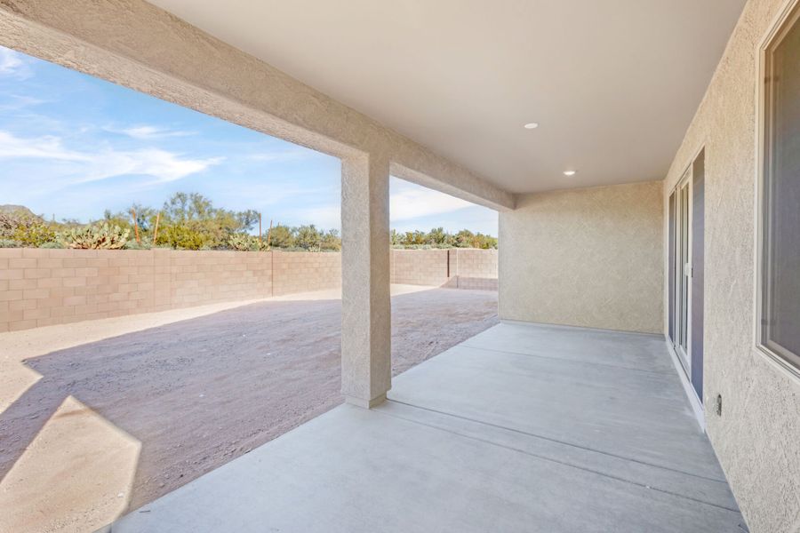 Exterior details and patio area of a home in Montelena, Marana (Image 2).
