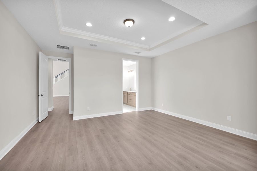 Representative unfurnished interior of a home built from the Palmetto by Riverside Homes in Mariposa at EverRange, Jacksonville (Image 41).