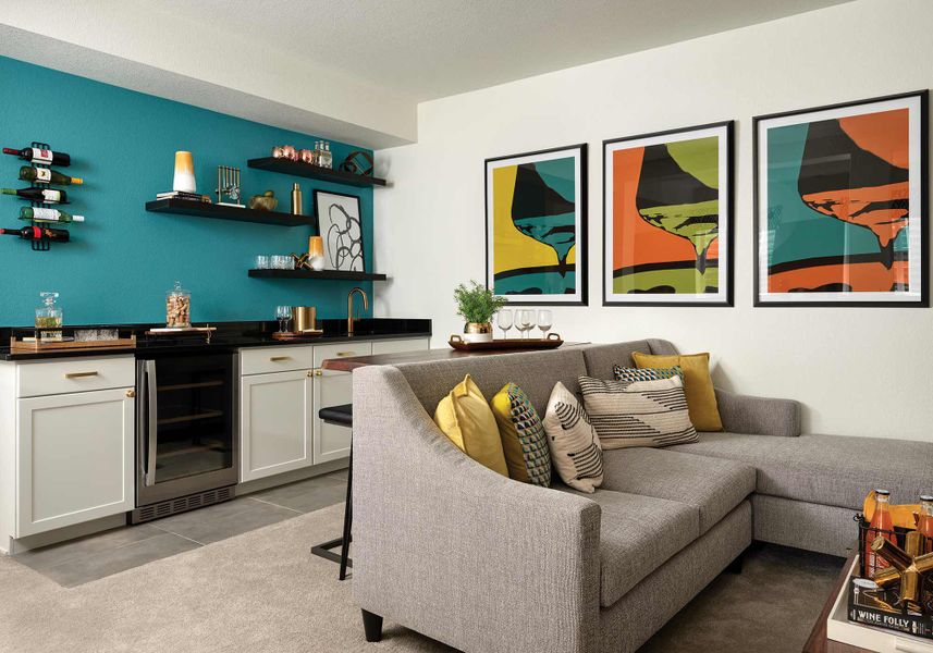 Representative furnished interior of a home built from the The Averett by David Weekley Homes in Revel Crossing at Wolf Ranch – The Outlook Collection, Colorado Springs (Image 3).