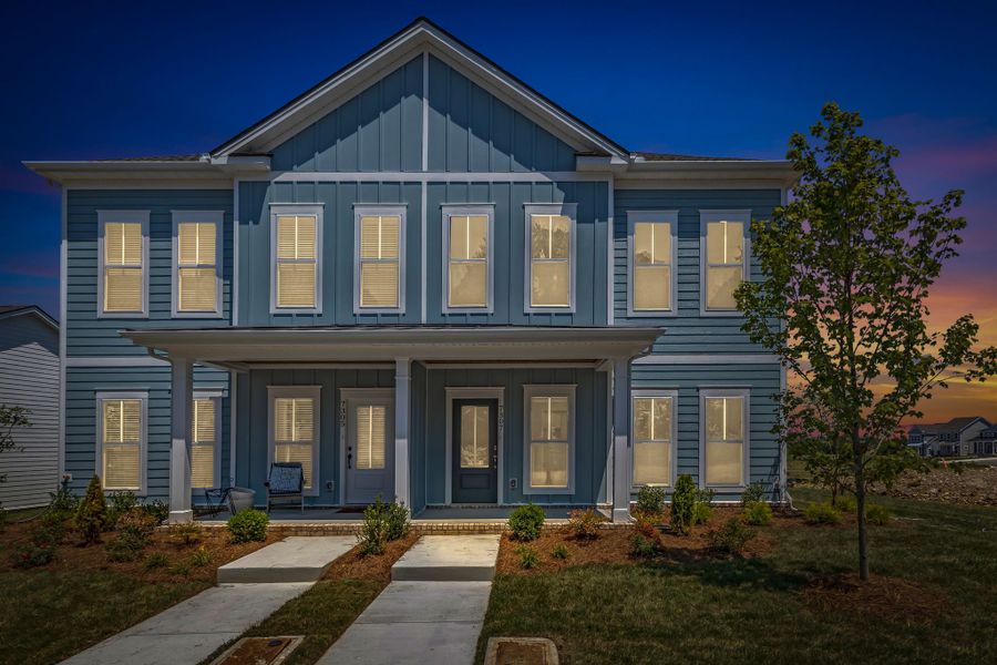 Front exterior of a new home in Carothers Farms, Nolensville, TN, highlighting curb appeal (Image 20).