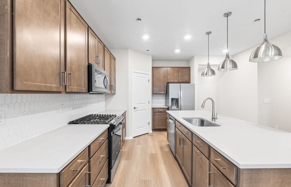Furnished interior view inside a new home in Harvest Crossing, Aurora (Image 8).