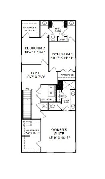 2D floor plan layout for the Capri by Highland Homes of Florida in Estates at Hickory Cove - Bungalows, St. Cloud, FL (Image 4). 2D floor plan layout for the Capri by Highland Homes of Florida in Estates at Hickory Cove - Bungalows, St. Cloud, FL (Image 4).