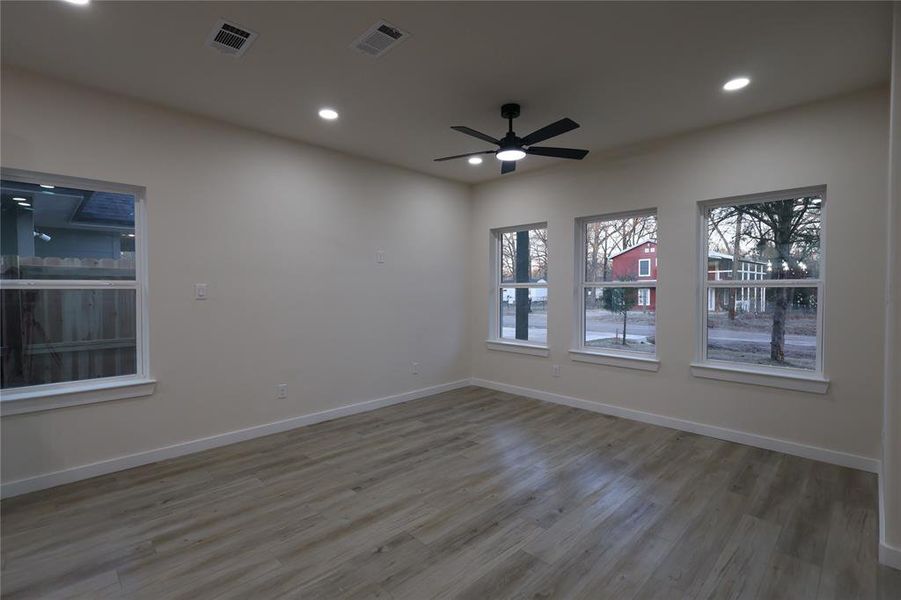Living Room with vinyl flooring
