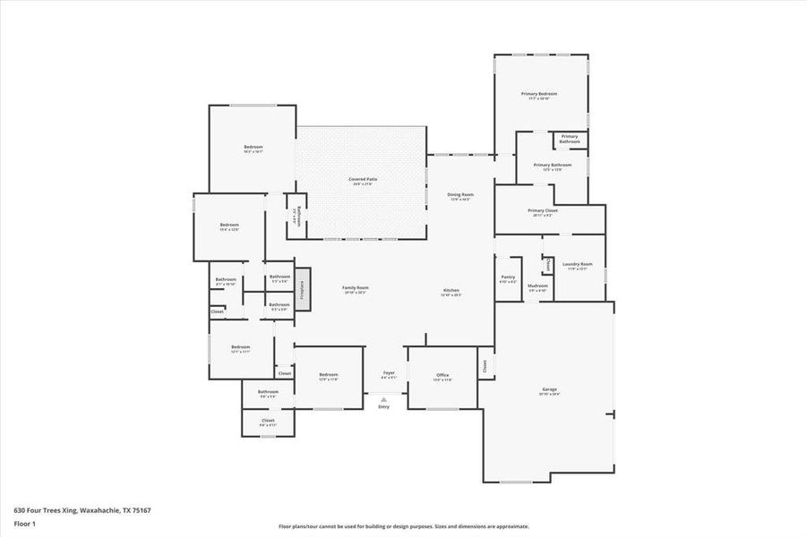 2D floor plan layout of this home in , Waxahachie, TX (Image 3).