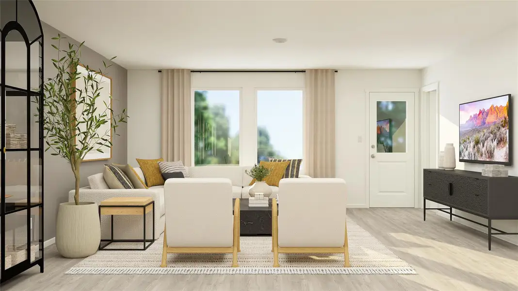 Furnished interior view inside a new home in Sunterra, Katy (Image 11).