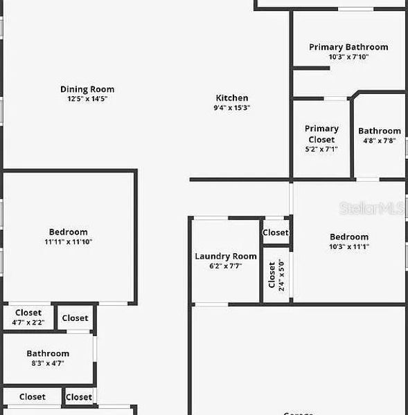 2D floor plan layout of this home in , St. Petersburg, FL (Image 3).