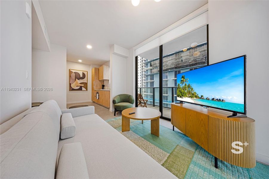 Furnished interior view inside a new home in , Miami (Image 15).