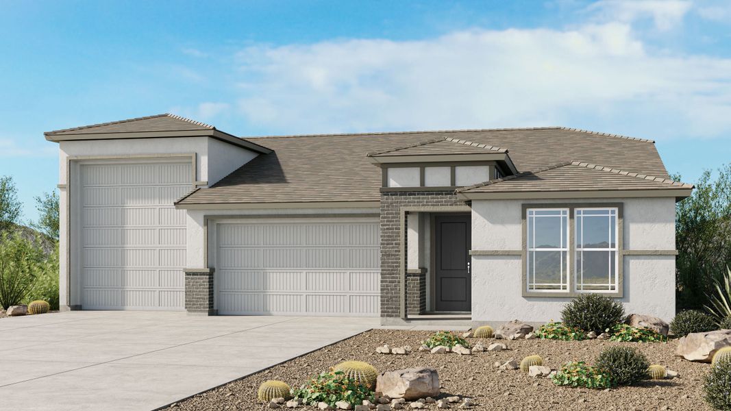 Representative exterior photo of a completed home built from the Crossing by Taylor Morrison in Borgata Journey, Queen Creek, AZ (Image 3).
