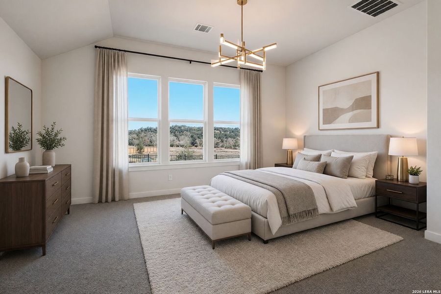 Furnished interior view inside a new home in Meyer Ranch, New Braunfels (Image 9).