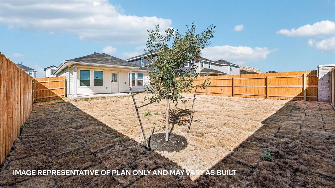 Exterior details and patio area of a home in Marigold, Kyle (Image 2). Exterior details and patio area of a home in Marigold, Kyle (Image 2).
