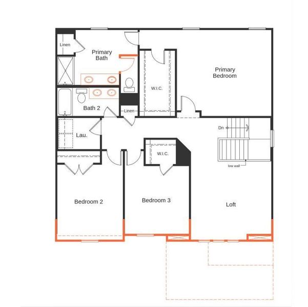 2D floor plan layout of this home in Wilson Creek, Indian Land, SC (Image 5). 2D floor plan layout of this home in Wilson Creek, Indian Land, SC (Image 5).