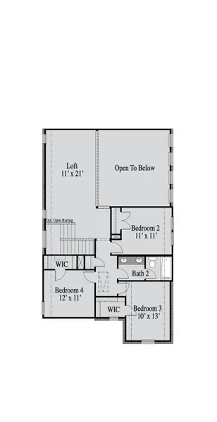 2D floor plan layout of this home in Edgewater, Fate, TX (Image 5).