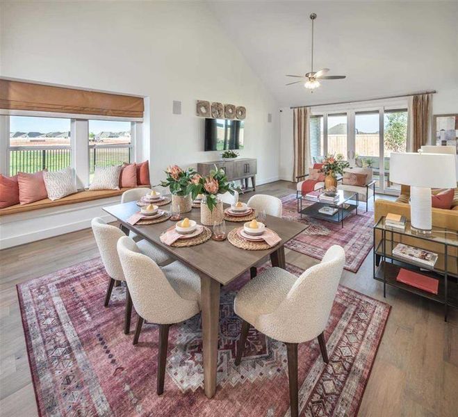 Representative Photo-Dining Room and Family Room