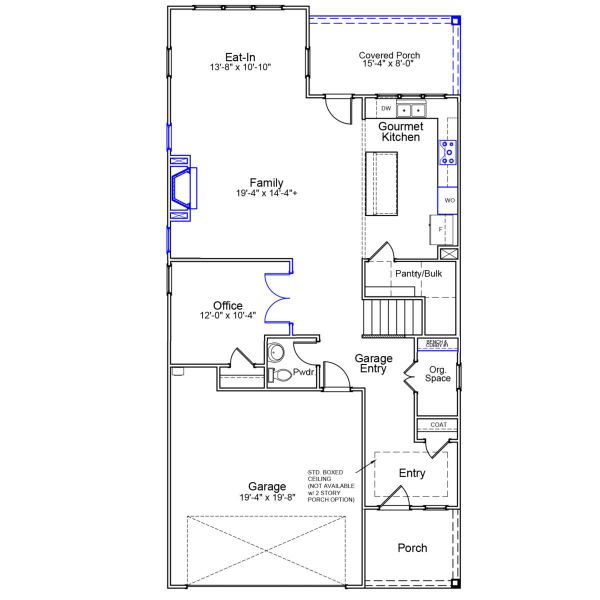 2D floor plan layout of this home in Pineland Preserve, Summerville, SC (Image 5).