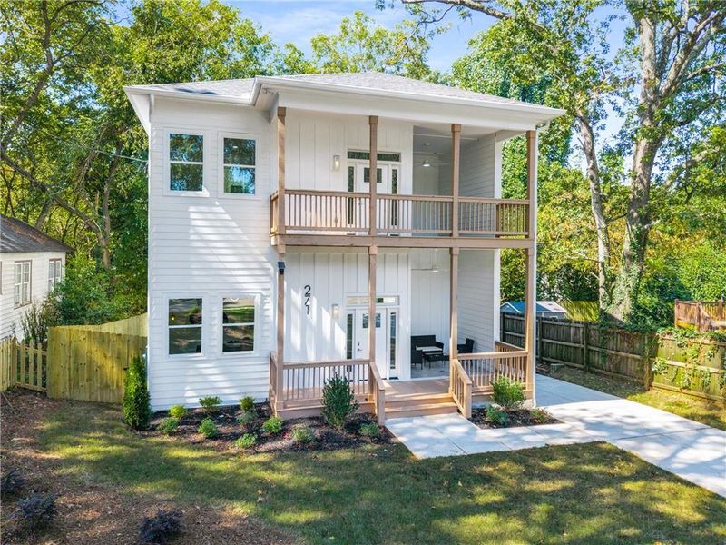 Exterior details and patio area of a home in , Atlanta (Image 23). Exterior details and patio area of a home in , Atlanta (Image 23).