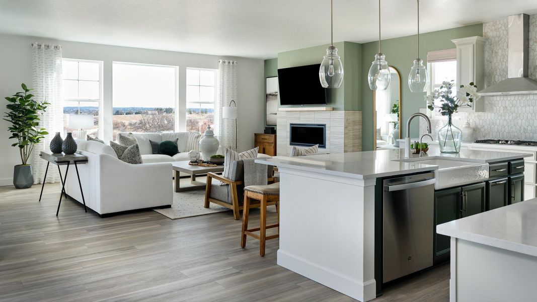 Representative furnished interior of a home built from the Steamboat | A Multi-Gen Home by Taylor Morrison in Dawson Trails, Castle Rock (Image 5).