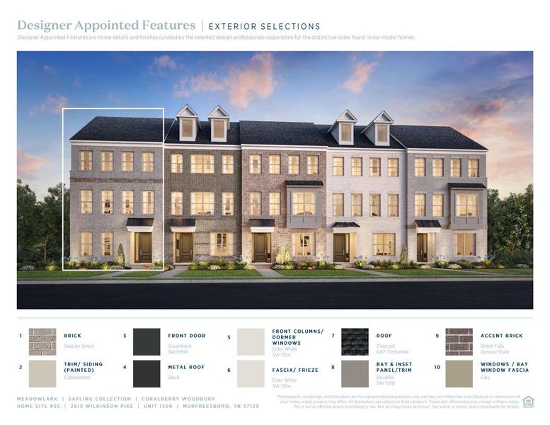 Sample of building materials used in homes in Meadowlark, Murfreesboro (Image 6). Sample of building materials used in homes in Meadowlark, Murfreesboro (Image 6).