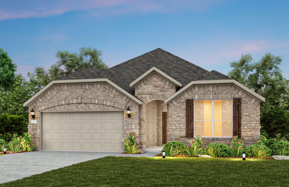 Representative exterior photo of a completed home built from the Blue Sky by Pulte Homes in Ribbonwood, Aubrey, TX (Image 2).