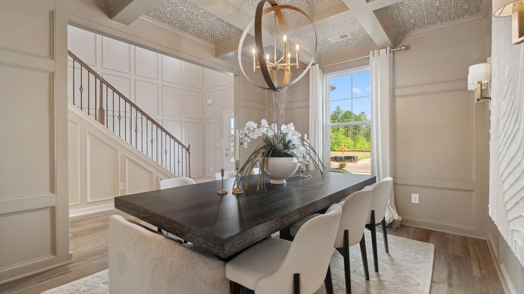 Representative furnished interior of a home built from the Meridian II by DRB Homes in Copperfield, Locust Grove (Image 7).