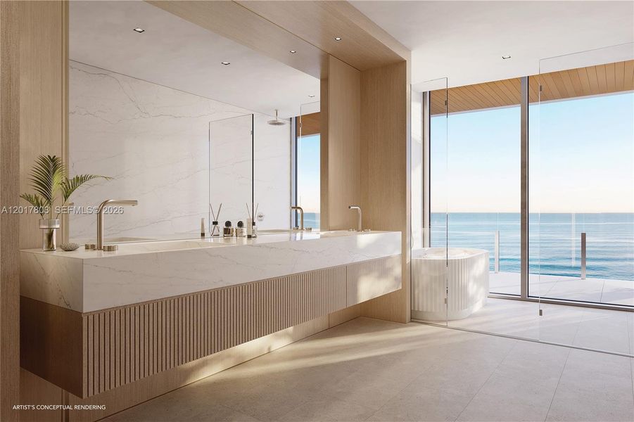 Furnished interior view inside a new home in , Surfside (Image 9).