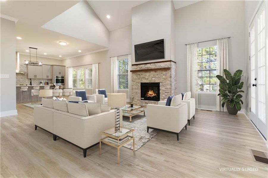 Furnished interior view inside a new home in , Atlanta (Image 16).