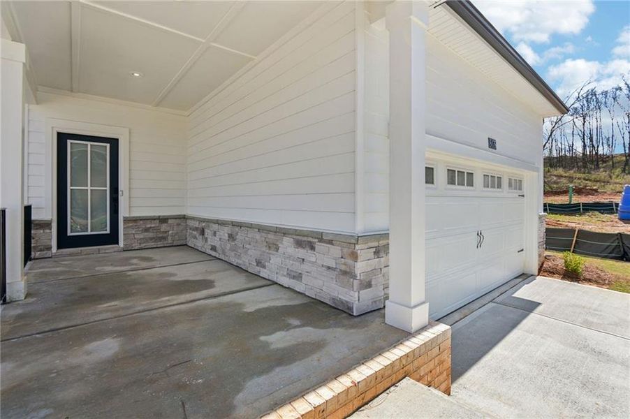 Exterior details and patio area of a home in Hemingway - Reserve Series, Cumming (Image 4).
