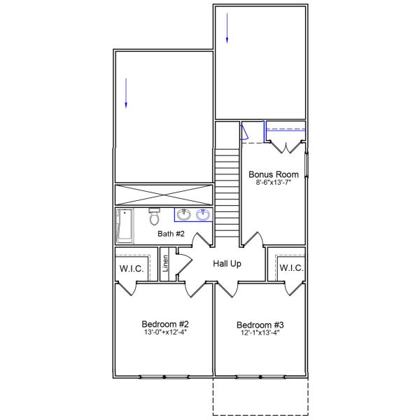 2D floor plan layout of this home in Bluefield, Lexington, SC (Image 6).
