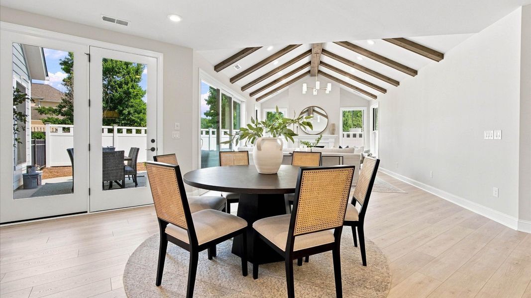 Furnished interior view inside a new home in The Courtyards at Hodges Farm, Charlotte (Image 14).