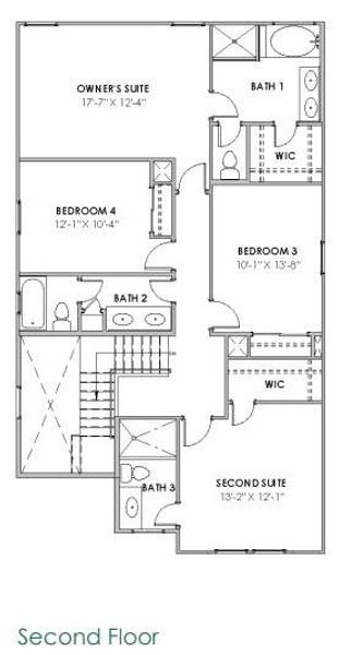 The Brittany Floor Plan - 4 Beds | 3.5 Baths