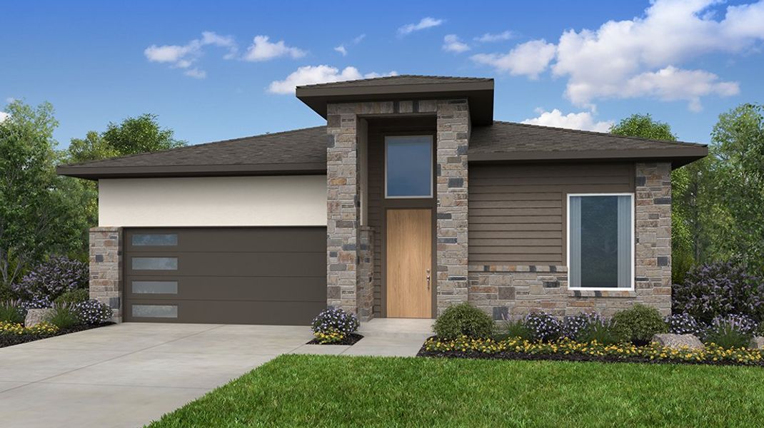 Representative exterior photo of a completed home built from the Burnet by Taylor Morrison in Turners Crossing, Austin, TX (Image 19).