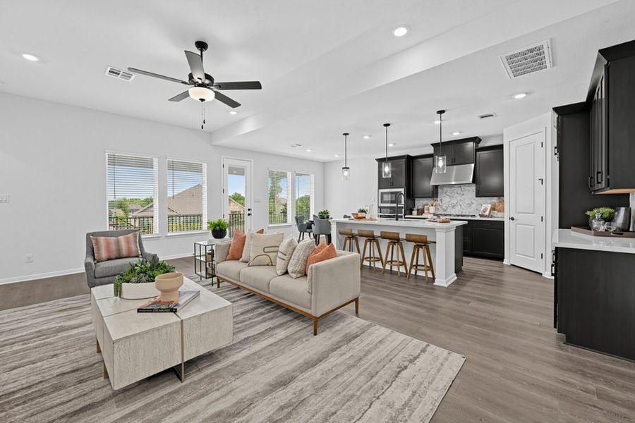 Furnished interior view inside a new home in Parkside on the River, Georgetown (Image 4). Furnished interior view inside a new home in Parkside on the River, Georgetown (Image 4).