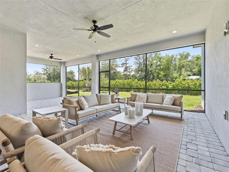 Exterior details and patio area of a home in Valencia Ridge (55+), Wesley Chapel (Image 4). Exterior details and patio area of a home in Valencia Ridge (55+), Wesley Chapel (Image 4).