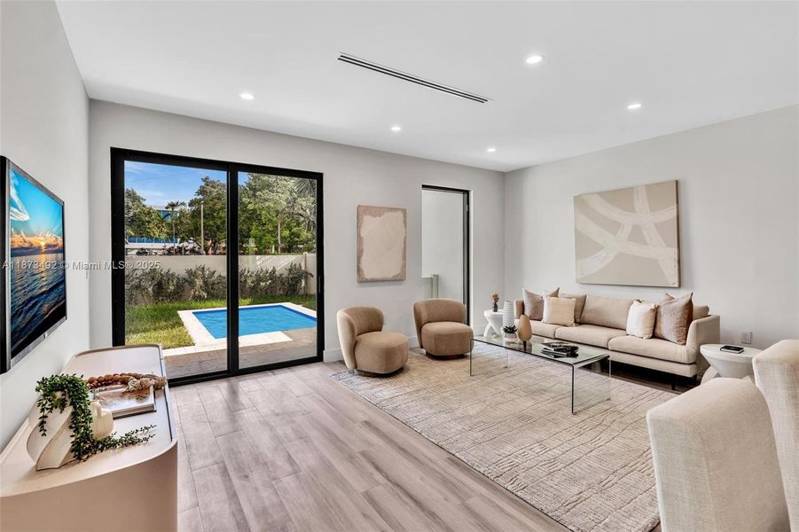 Furnished interior view inside a new home in , Miami (Image 33). Furnished interior view inside a new home in , Miami (Image 33).