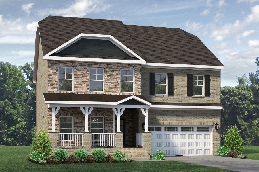Representative exterior photo of a completed home built from the Kendall Lux by Keystone Homes NC in Weybridge, Burlington, NC (Image 32).