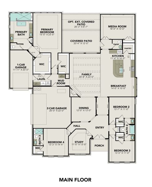 2D floor plan layout for the The Summerlin A by Davidson Homes LLC in Potranco Oaks, Castroville, TX (Image 4).