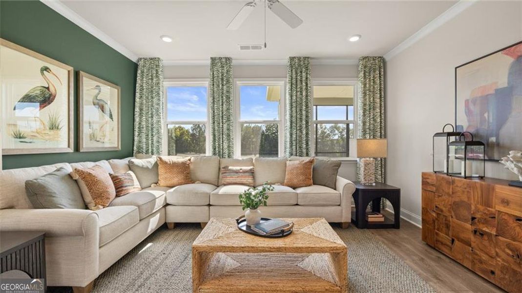 Furnished interior view inside a new home in Oak Ridge Meadows - Active Adult, Locust Grove (Image 26). Furnished interior view inside a new home in Oak Ridge Meadows - Active Adult, Locust Grove (Image 26).