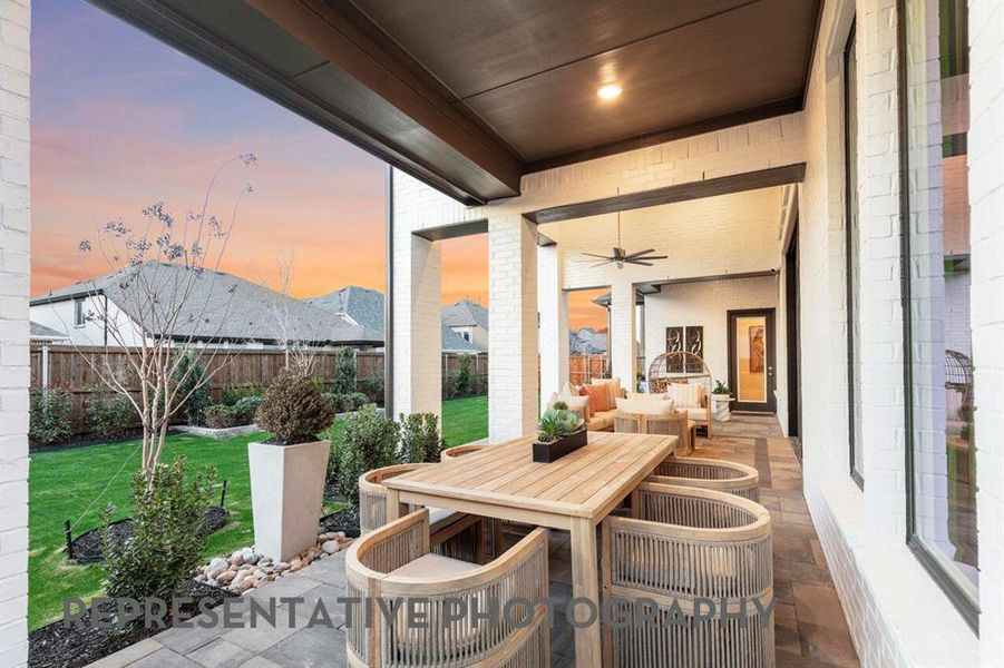Exterior details and patio area of a home in Star Trail, Prosper (Image 3).