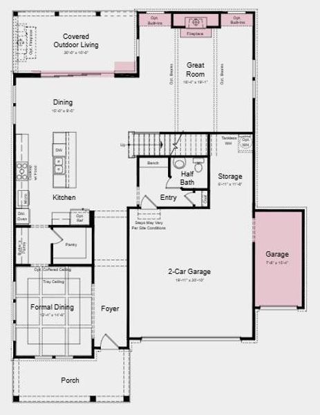 2D floor plan layout of this home in Towson Village, Peachtree City, GA (Image 3).