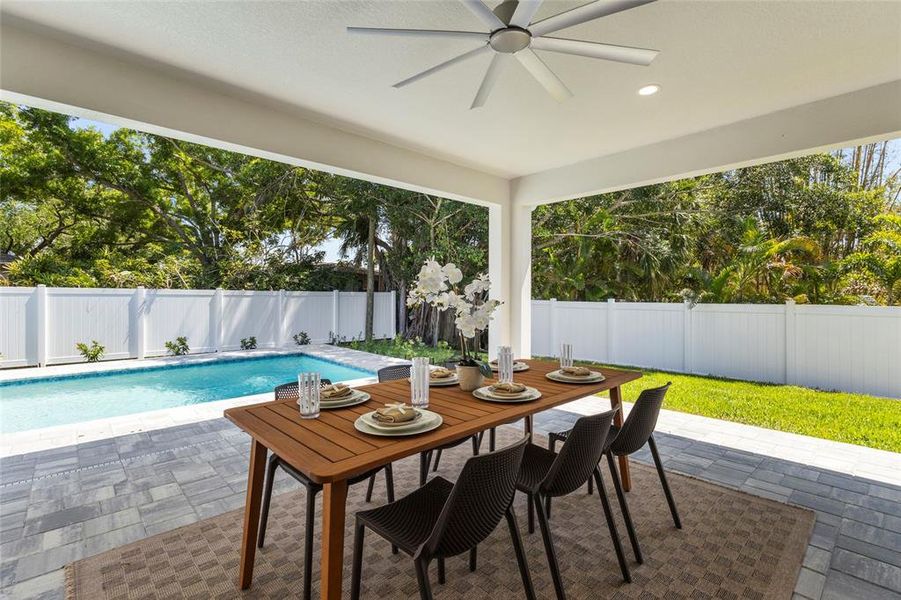 Exterior details and patio area of a home in , Sarasota (Image 29).