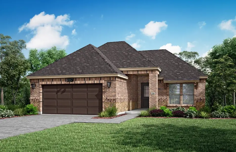 Representative exterior photo of a completed home built from the Salerno by Ladera Texas in Ladera Little Elm, Little Elm, TX (Image 2). Representative exterior photo of a completed home built from the Salerno by Ladera Texas in Ladera Little Elm, Little Elm, TX (Image 2).
