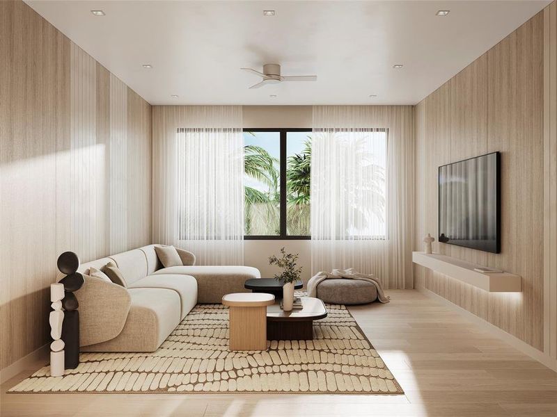 Furnished interior view inside a new home in , Fort Lauderdale (Image 11). Furnished interior view inside a new home in , Fort Lauderdale (Image 11).