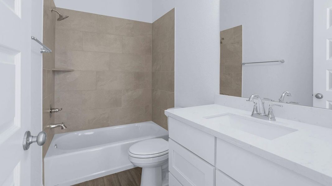 Furnished interior view inside a new home in Artavia 55' - Valencia, Conroe (Image 9).