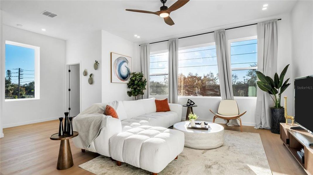 Furnished interior view inside a new home in , St. Petersburg (Image 32).